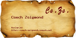 Csech Zsigmond névjegykártya